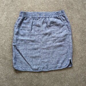 Lord + Taylor linen denim skirt women's Medium